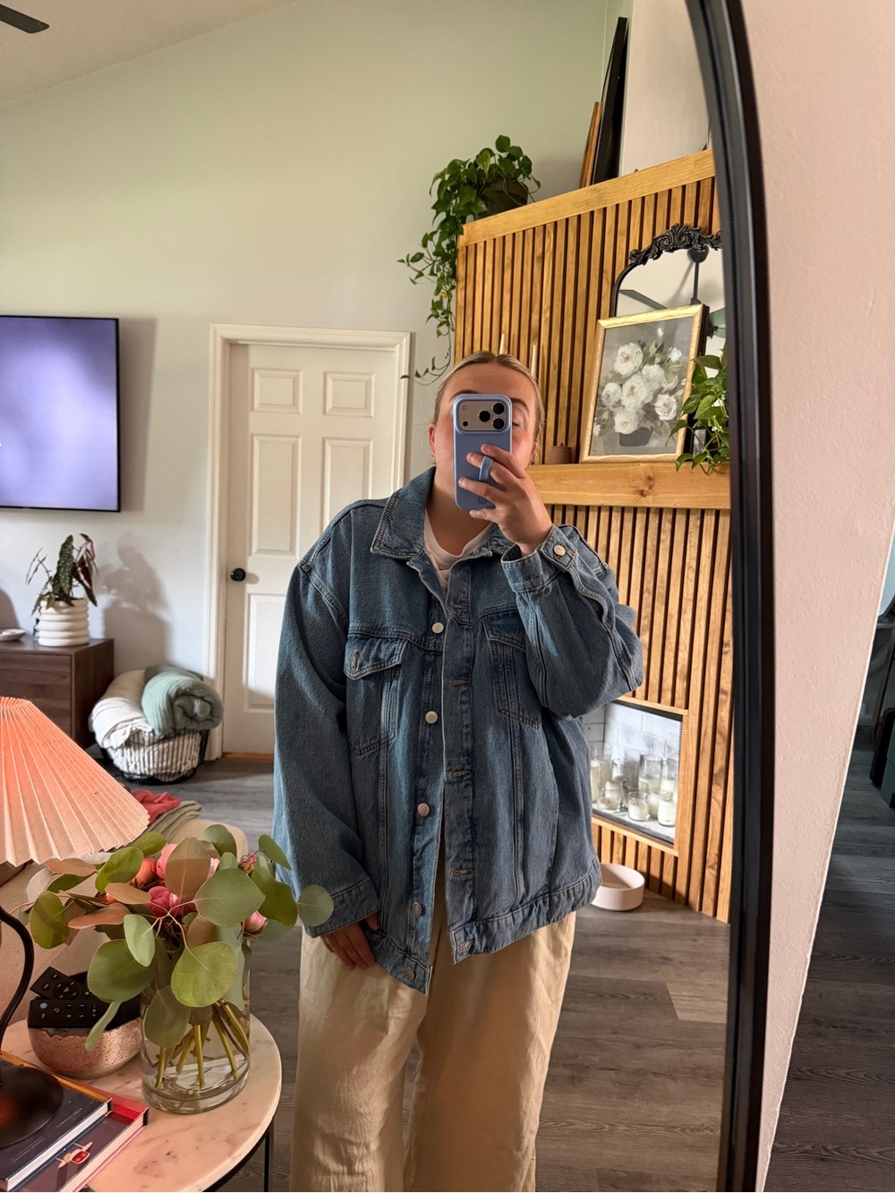 Pilcro Oversized Jean Trucker Jacket